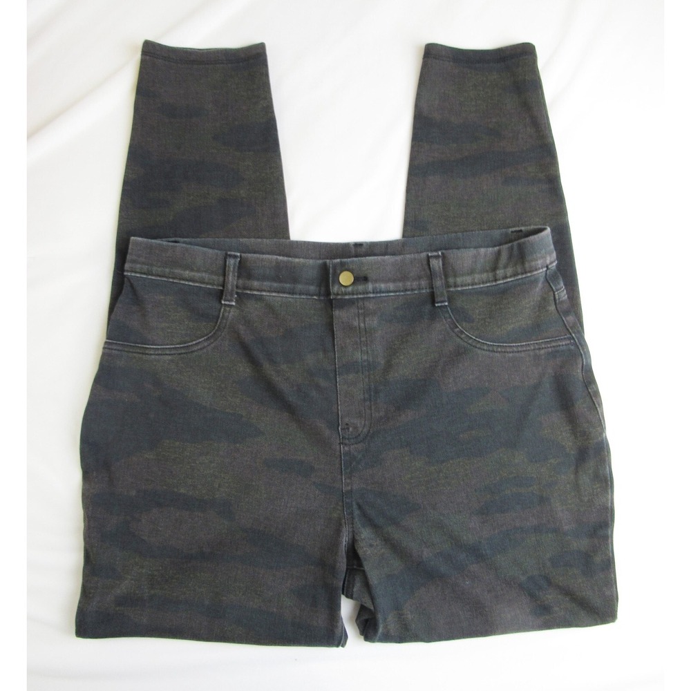 Time and Tru Pants Pull On Legging Brown & Green Camo Women's Size XXL (20)